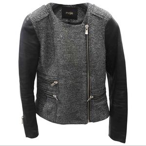 Host Pick🌟Maje Leather Tweed Jacket